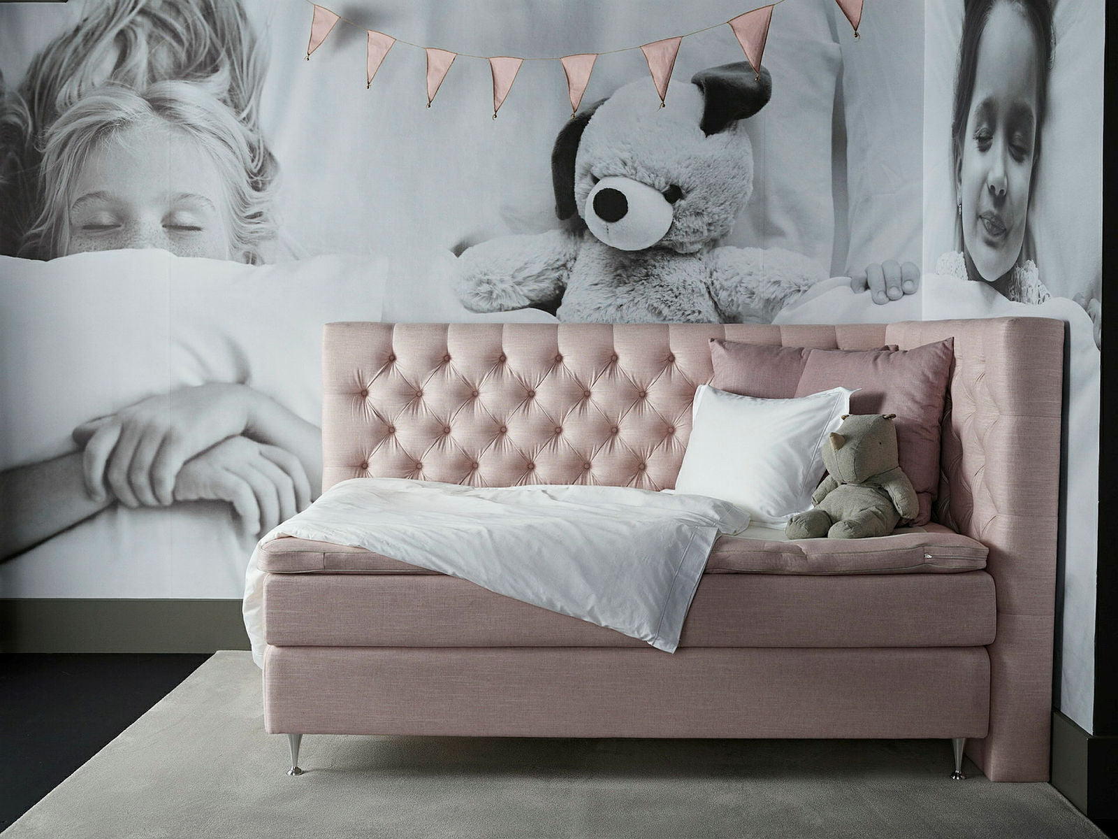 Lilla Bornö L Headboard Luxury Black 90x200